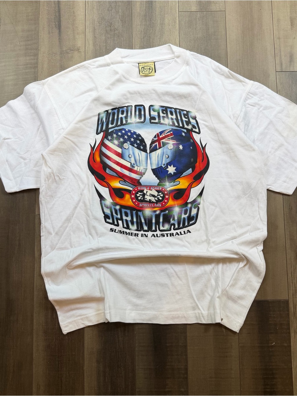 Rare Vintage 1990’s Sprint Car World Series Australia Graphic Shirt Men’s XL